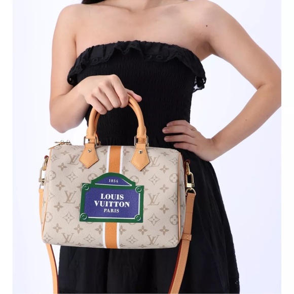 Louis Vuitton Handbags - Louis Vuitton Monogram Speedy Bandoulière 25 M46749 Beige Multi Stripe Limited